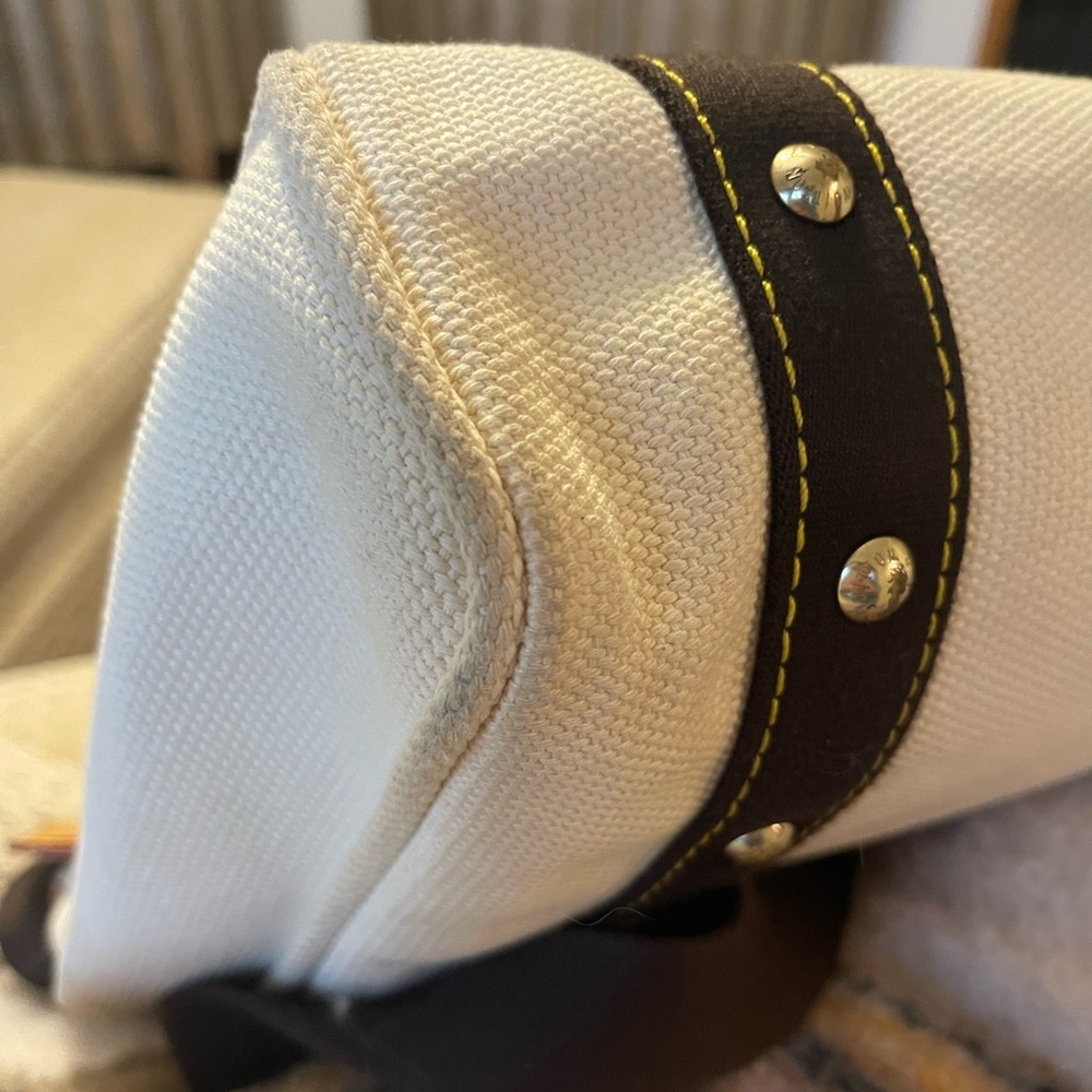 LOUIS VUITTON Cabas MM Tote Shoulder Bag Antigua Canvas Ivory M40036 65JH406 - Picture 11 of 16